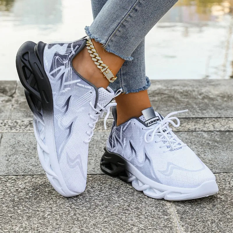 M&T Wear - Women Sports Shoes Breathable Lightweight Sneakers Anti-slip Flats Outdoor Running Walking Shoes Female Vulcanized Shoes