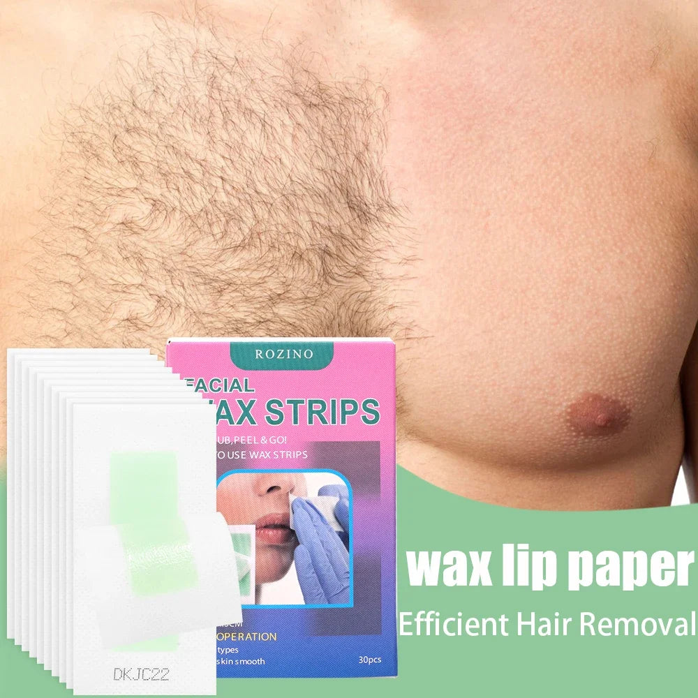 M&T Wear - 60 Sheets Hair Removal Wax Strips | Quick & Gentle Hair Removal for Face, Arms & Legs