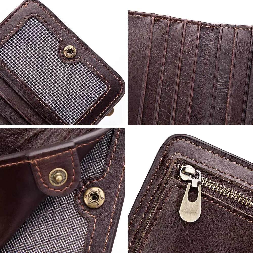 M&T Wear - Slim Cowhide Leather Wallet for Men