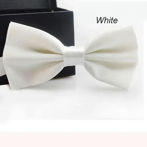 Classic Men Bowtie Boys Grils Children Bow Tie Fashion Solid Color Green Red Black White Green Wedding Ties Accessories