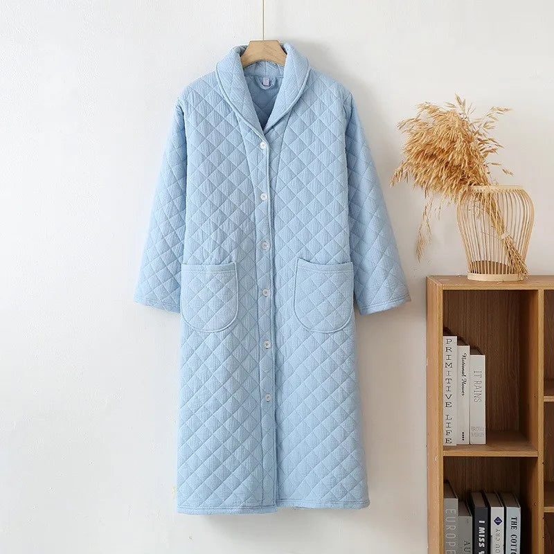 M&T Wear - Warm Cotton Padded Winter Bathrobe