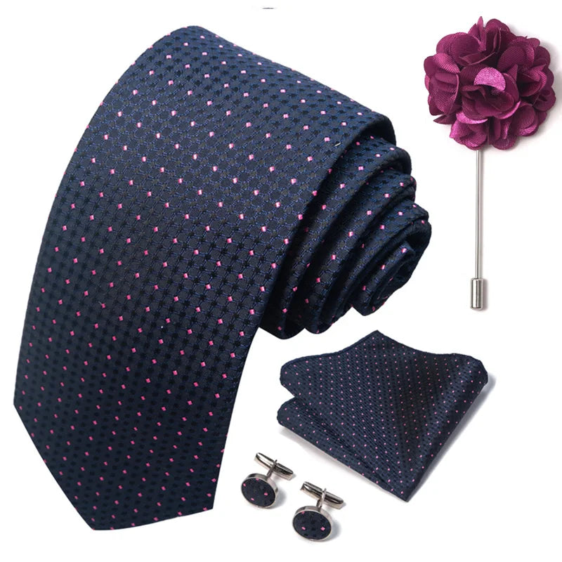 M&T Wear - Luxury Paisley Floral Tie & Accessory Set