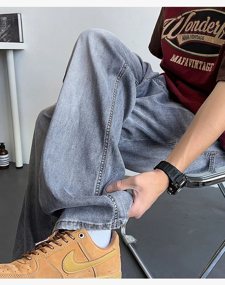 M&T Wear - Men's Jeans Large Denim Baggy Pants Men's Fashion Man Male Trendy Streetwear