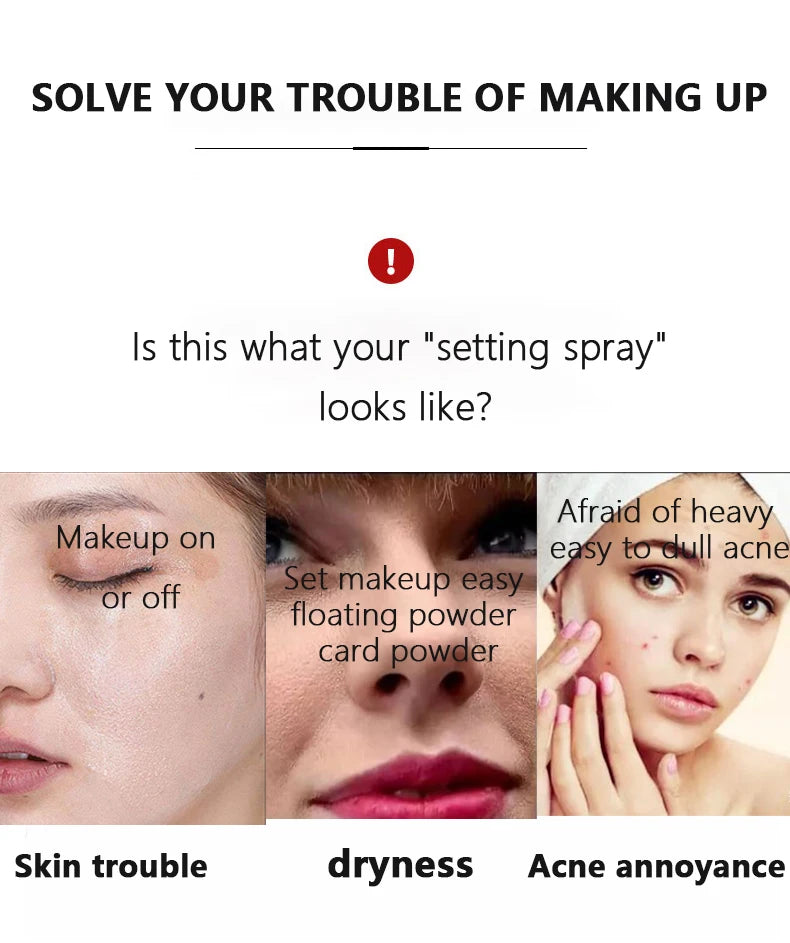 100ML Long-Lasting Makeup Fixing Spray Waterproof Sweatproof Oil Control Hydrating Setting Spray for a Fresh Makeup Finish