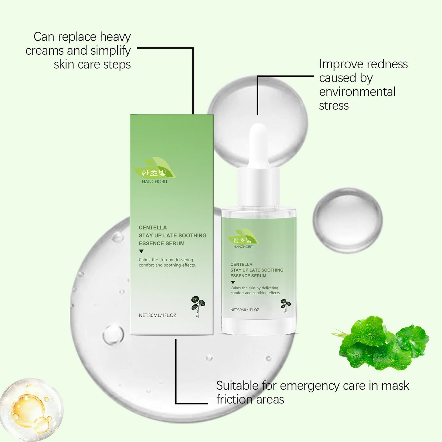 M&T Wear – Centella Asiatica Soothing Serum | Calming, Hydrating & Moisturizing Facial Care (50ml)