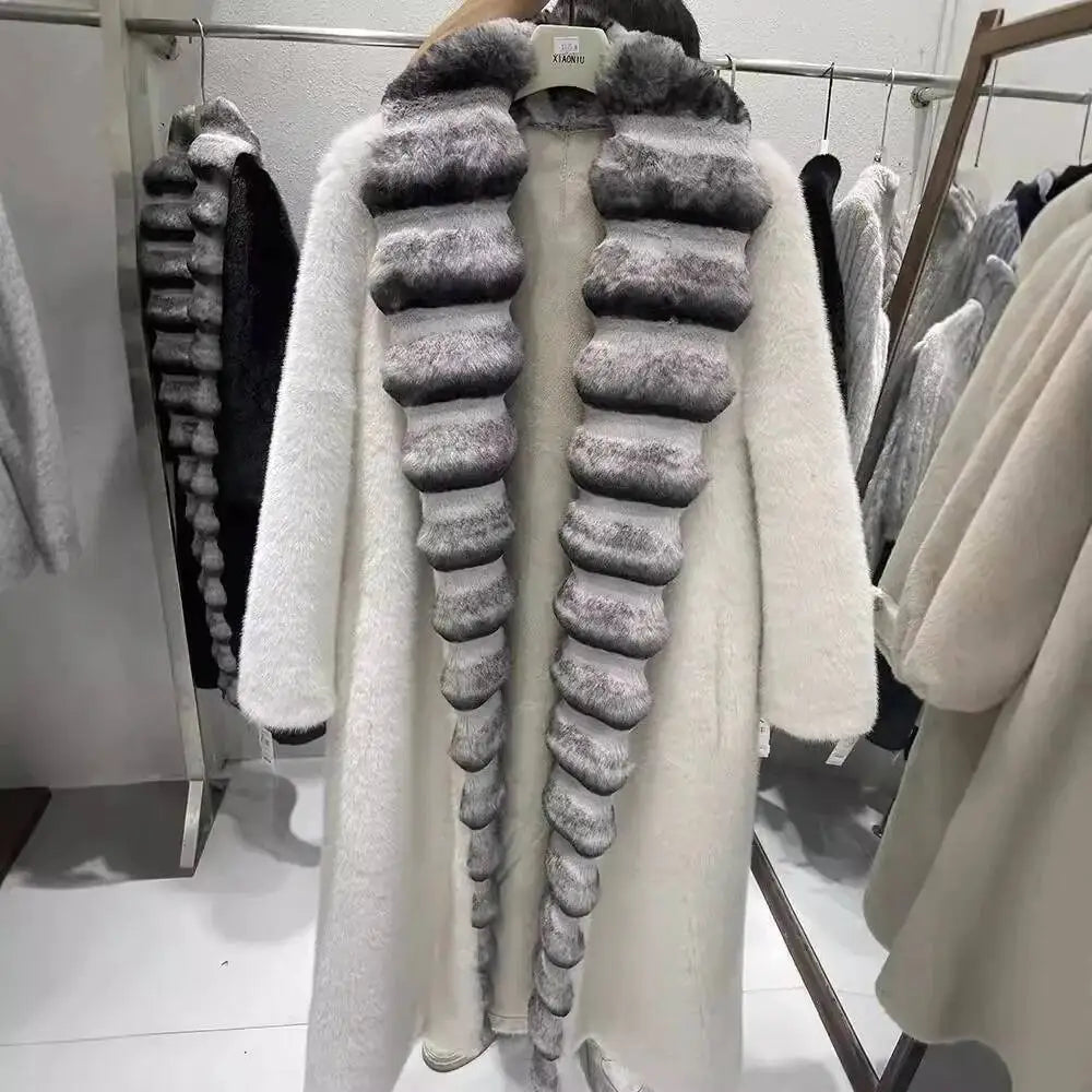 M&T Wear - Women's Faux Sheepskin Loose Fit Winter Coat