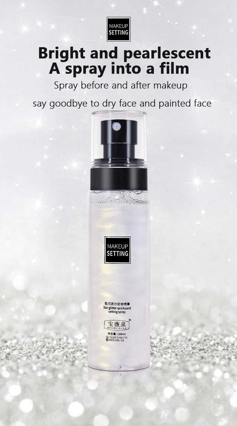 100ML Long-Lasting Makeup Fixing Spray Waterproof Sweatproof Oil Control Hydrating Setting Spray for a Fresh Makeup Finish
