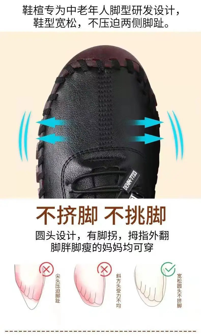 M&T Wear - Women's Flat Shoes New Orthopedic Loafers Woman Moccasins Stitched Slip On Ballet Flats For Women Nurse Shoes Medical