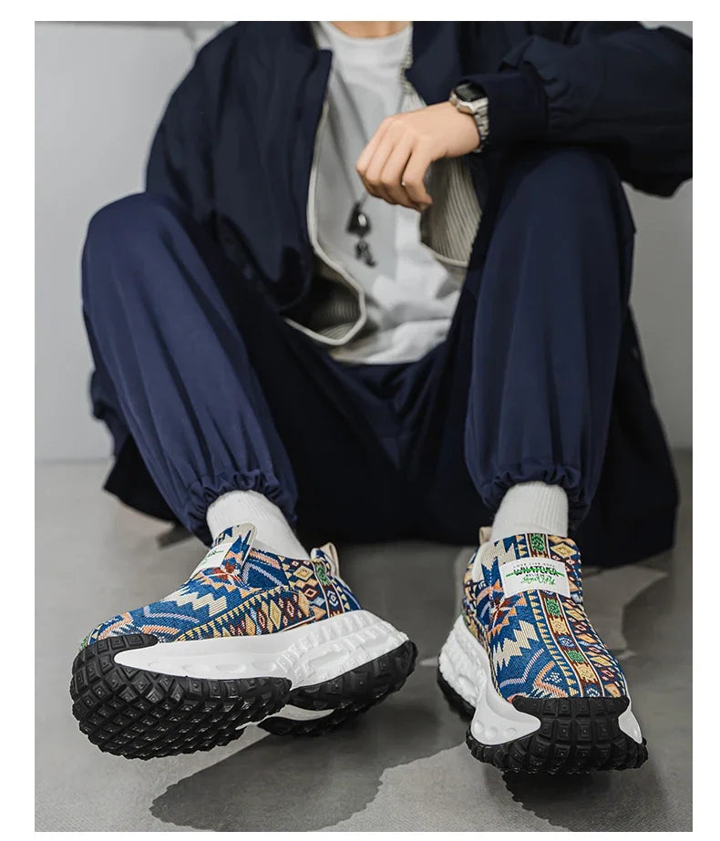 M&T Wear - Men Shoes New Casual Shoes Soft Casual Sneaker Breathable Running Shoes For Man Bohemian Style Canvas Shoes