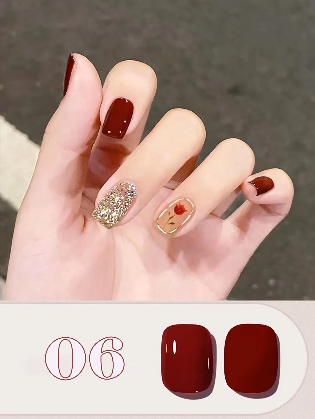M&T Wear - Red Gel Nail Polish 12ml | Cherry, Wine, and Brown Shades