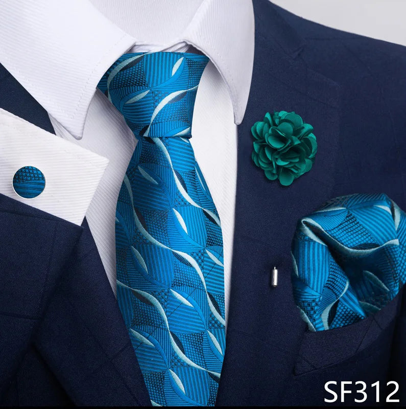 M&T Wear - Luxury Paisley Floral Tie & Accessory Set