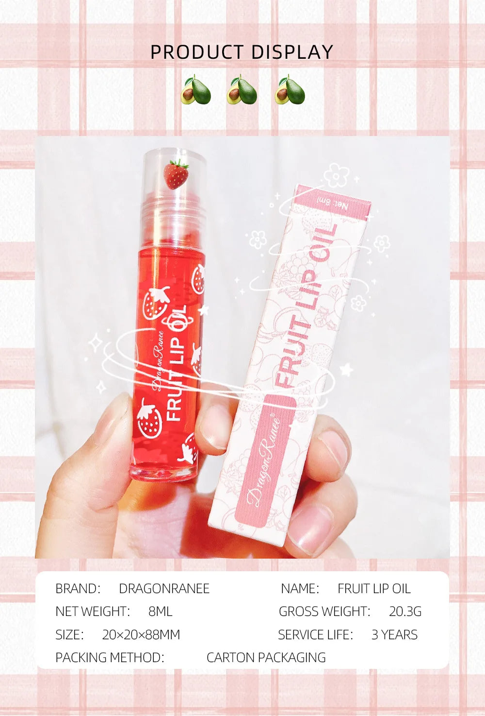 M&T Wear Roll-On Lip Oil – Moisturizing & Hydrating Gloss for Smooth, Soft Lips