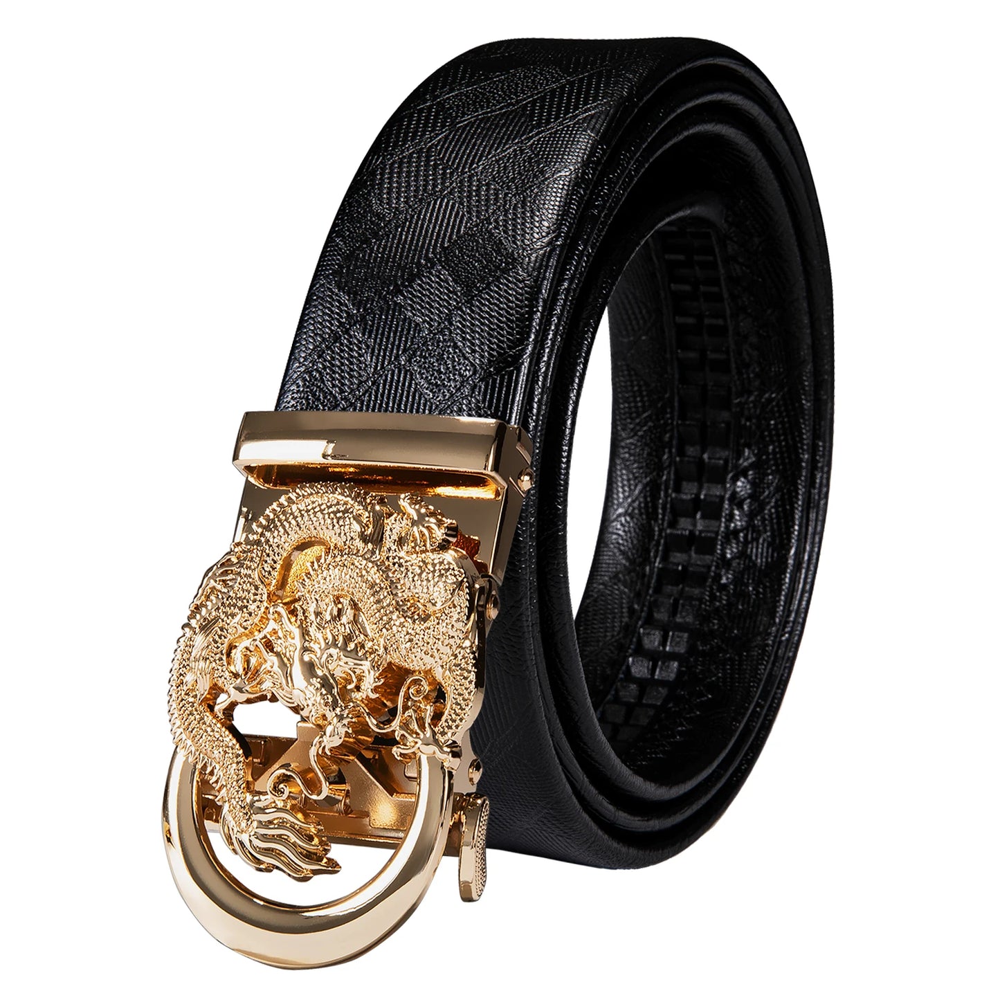M&T Wear - Luxury Gold Buckle Cowskin Genuine Leather Belt