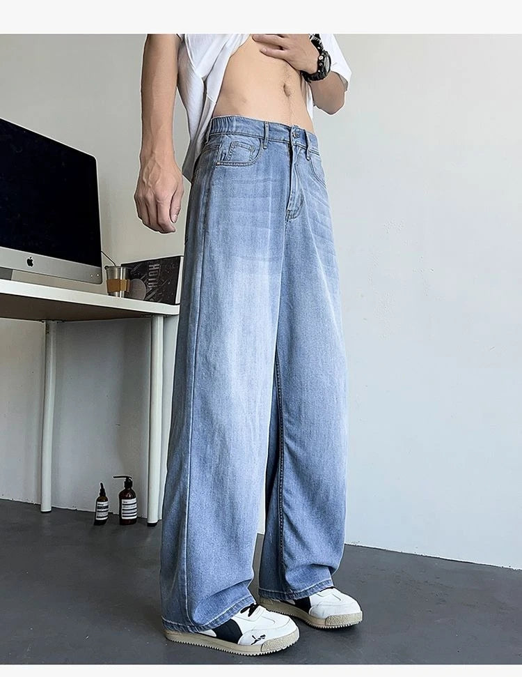 M&T Wear - Men's Jeans Large Denim Baggy Pants Men's Fashion Man Male Trendy Streetwear