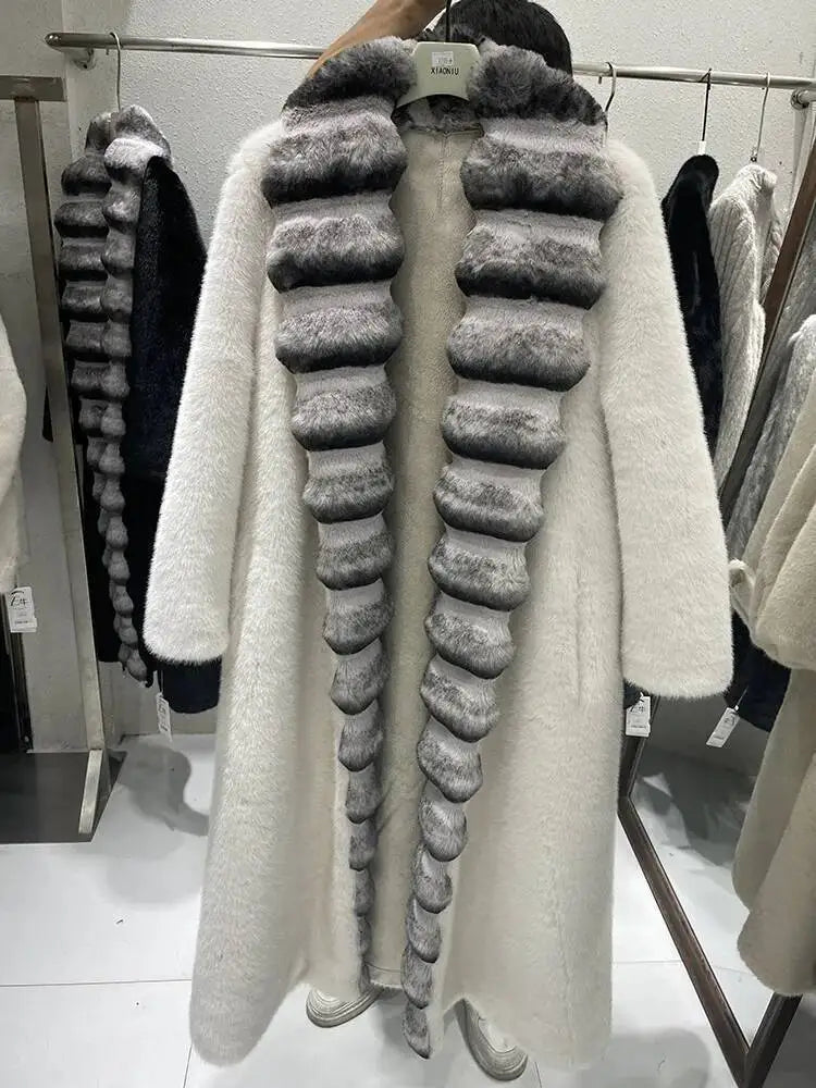 M&T Wear - Women's Faux Sheepskin Loose Fit Winter Coat