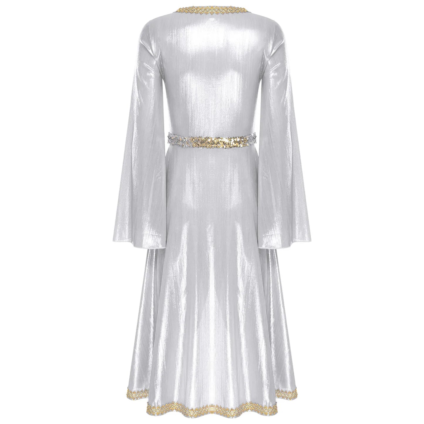 M&T Wear -  Embroidered High Waist Abaya Kaftan Dress