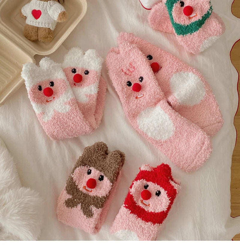 M&T Wear - Winter Women’s Thick Fuzzy Cartoon Socks
