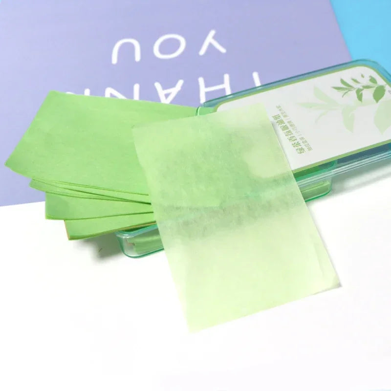 300PcsFace Oil Absorbing Paper Summer Oil Control Wipes Absorbing Sheet Oily Paper Face Cleansing  Makeup Tool Face Oil Blotting