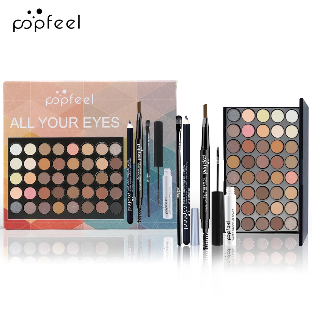 M&T Wear – Eye Makeup Set with Eyeshadow Palette, Eyeliner, Mascara & Eyebrow Pencil