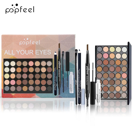 M&T Wear – Eye Makeup Set with Eyeshadow Palette, Eyeliner, Mascara & Eyebrow Pencil