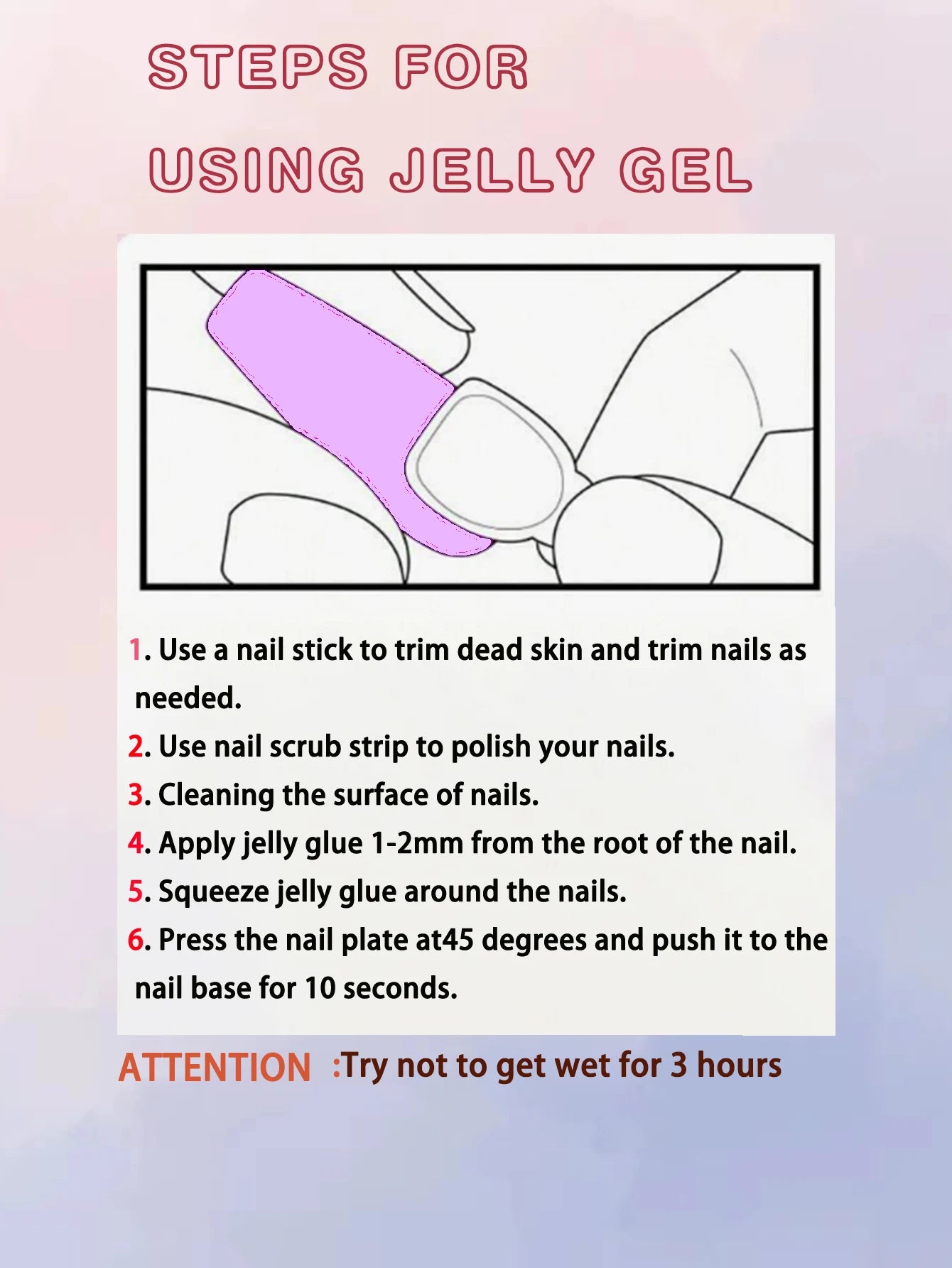 M&T Wear – 10PCS Handmade Fake Nails | Blue French Tips with Golden Accents