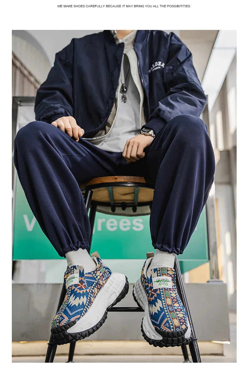 M&T Wear - Men Shoes New Casual Shoes Soft Casual Sneaker Breathable Running Shoes For Man Bohemian Style Canvas Shoes