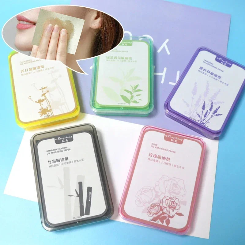 300PcsFace Oil Absorbing Paper Summer Oil Control Wipes Absorbing Sheet Oily Paper Face Cleansing  Makeup Tool Face Oil Blotting