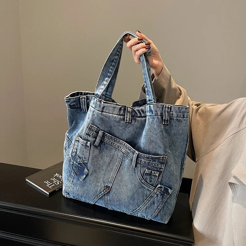 M&T Wear - 2025 Retro Denim Tote Bag for Women