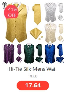 Hi-Tie 60 Color Classic Bow Ties for Men Silk Butterfly Pre-Tied Male Bowtie Pocket Square Cufflinks Set Jacquard Paisley Floral