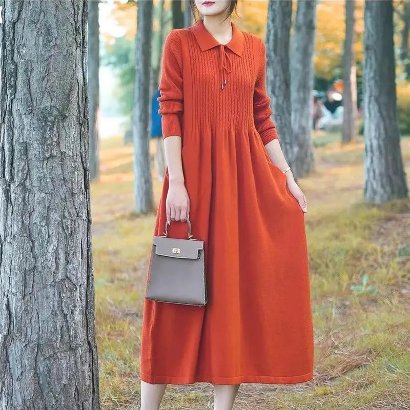 M&T Wear - Versatile Long Knitted Sweater Dress