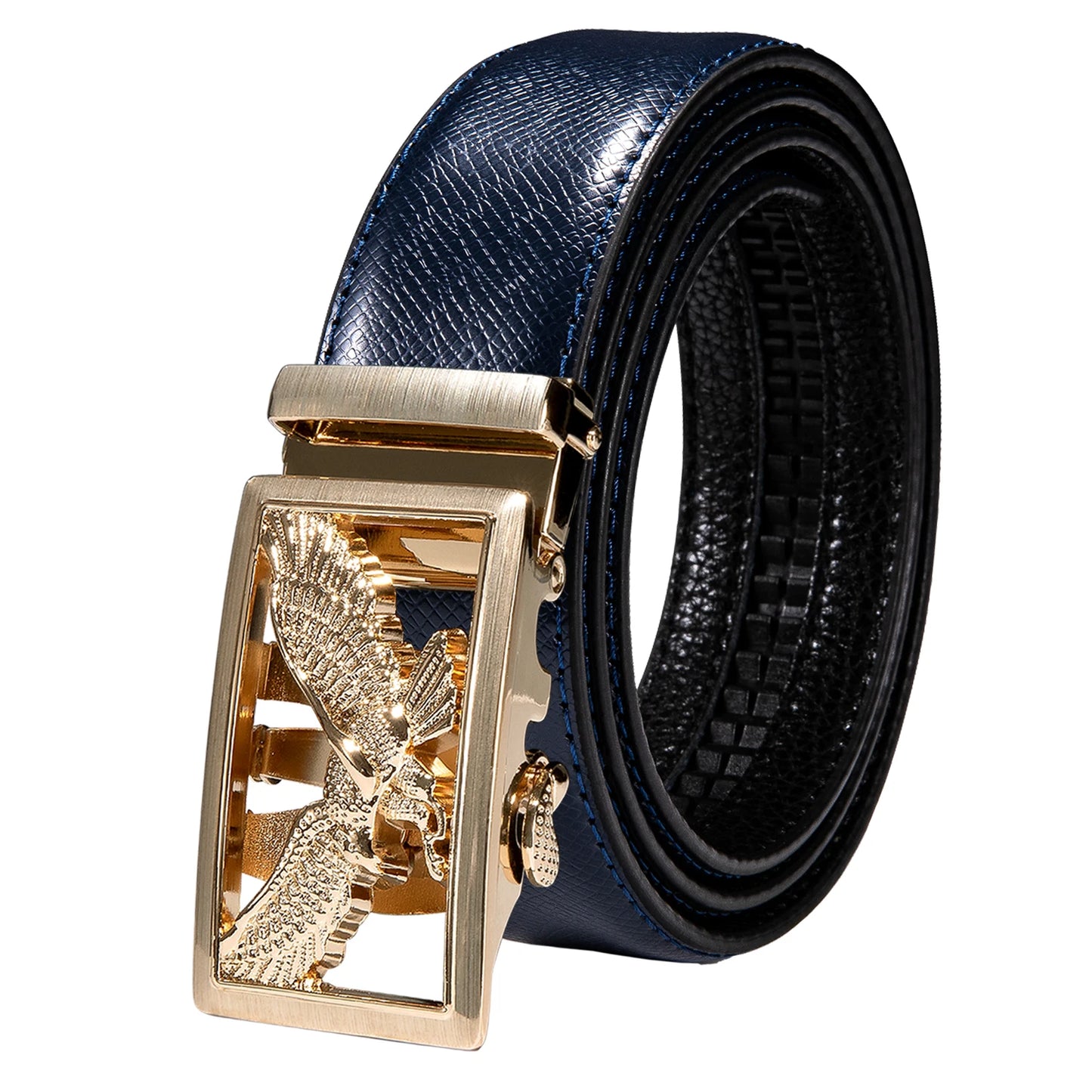 M&T Wear - Luxury Gold Buckle Cowskin Genuine Leather Belt