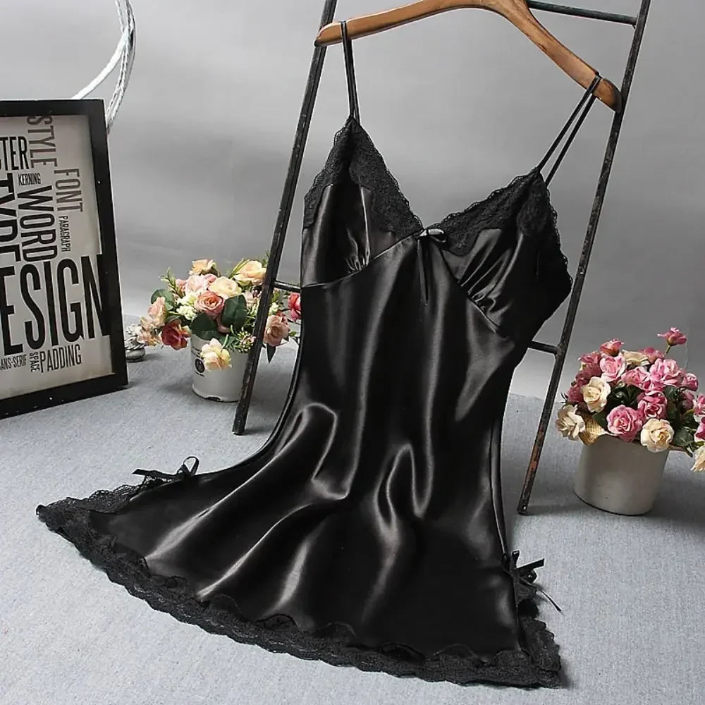 M&T Wear - Sexy Lace Patchwork Camisole Lingerie Nighty Wedding Dress Sleep Wear Nightdress Clothes Women's Nightgowns Sexy Nightwear