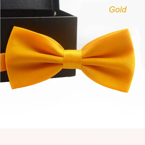 Classic Men Bowtie Boys Grils Children Bow Tie Fashion Solid Color Green Red Black White Green Wedding Ties Accessories
