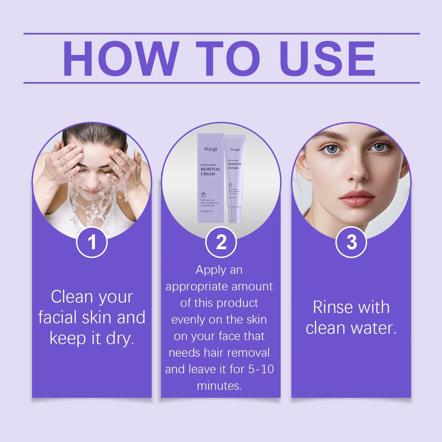 M&T Wear - Facial Hair Removal Cream | Painless, Gentle & Nourishing Skin Care (30g)