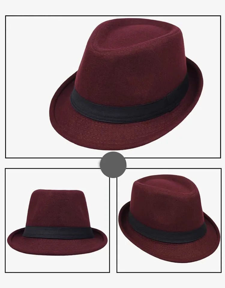 M&T Wear - Simple Plain Woolen British Jazz Hat