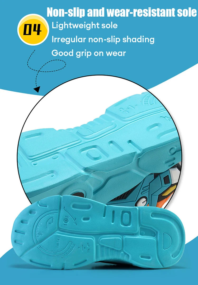 M&T Wear - Kids Sneakers Boys Sports Running Shoes Anti-Skid Leather Fashion Tennis Walking Footwear Comfort Children Casual Athletic Shoes