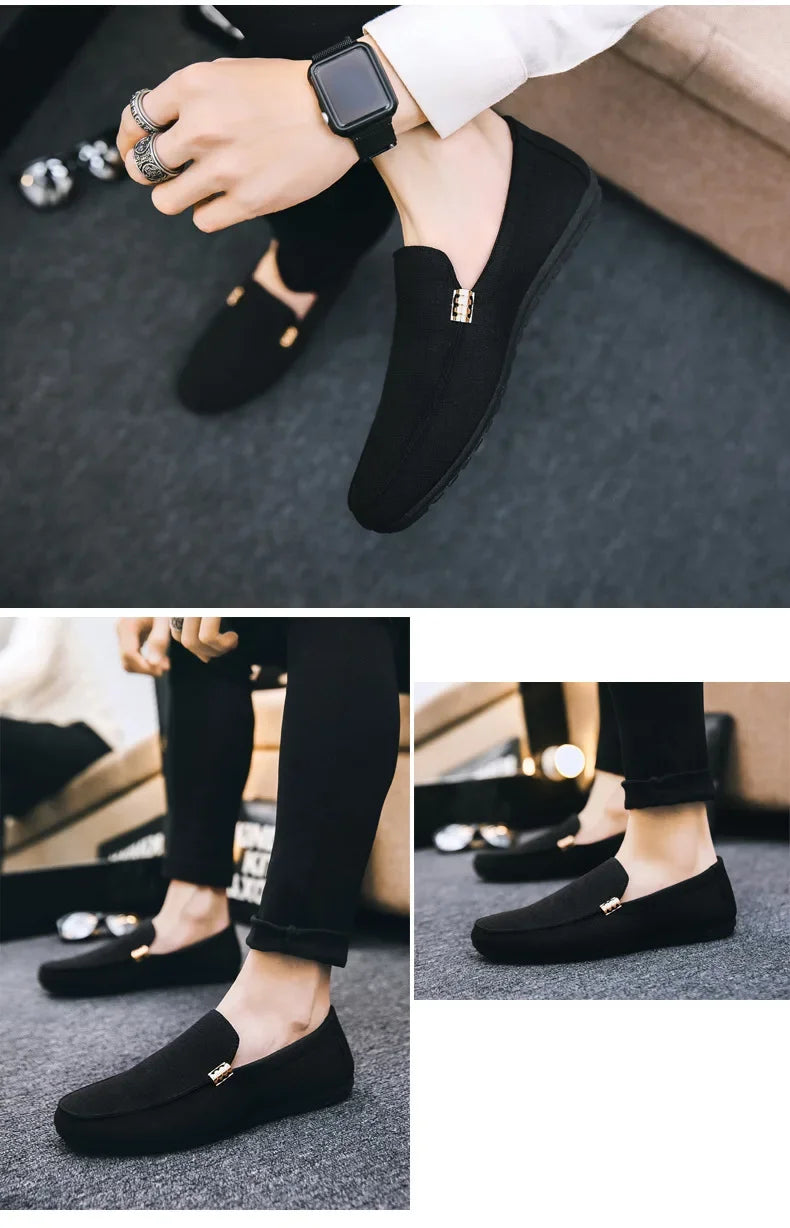 M&T Wear - Shoes Men Casual  Comfort Men Shoes Denim Male Shoes Adult Footwear 2024 New  Loafers Canvas  Sneakers Driving