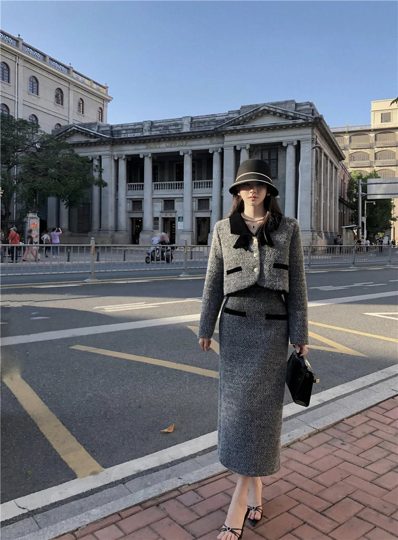 M&T Wear - Sweet Fashion Thickened 2-Piece Skirt Set