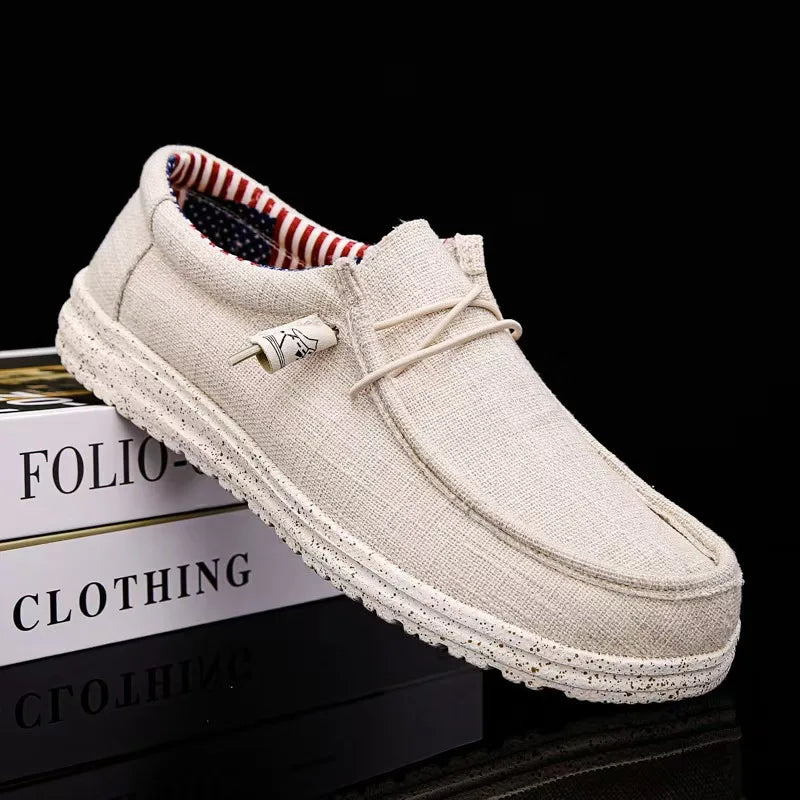 M&T Wear - Men's Casual Shoes Lightweight Loafers Soft man Canvas Shoes Vulcanized Shoes for men Driving Flat Shoe Slip-on Outdoor Sneakers