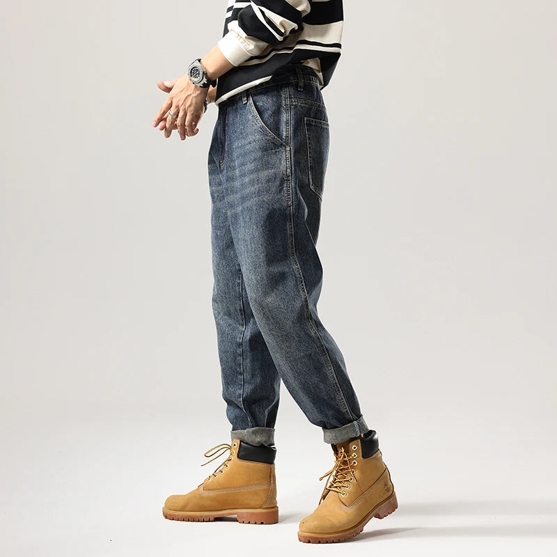 M&T Wear - Men’s Loose Fit Harem Jeans – Casual Streetwear Style