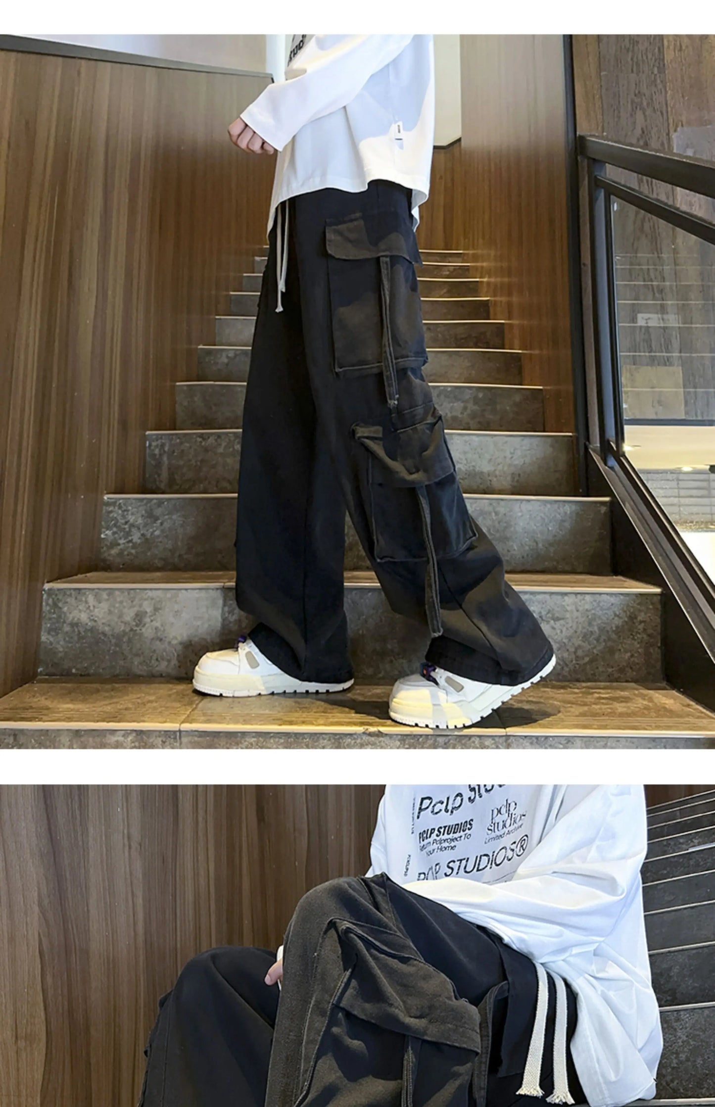 M&T Wear - Men’s Hip Hop Wide-Leg Jeans – Streetwear Style