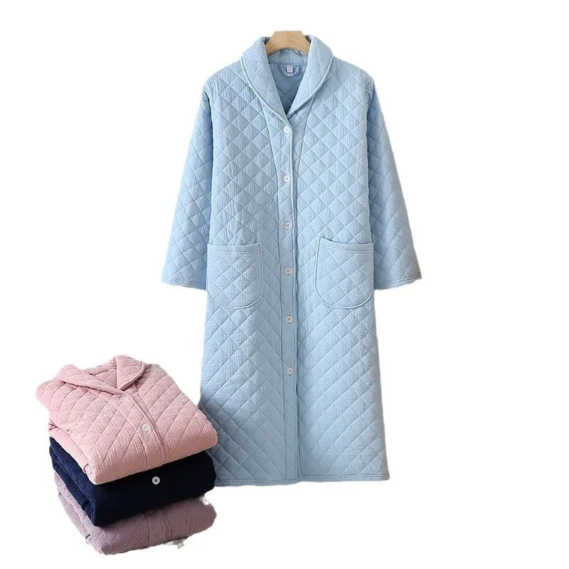 M&T Wear - Warm Cotton Padded Winter Bathrobe