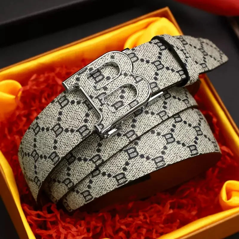 M&T Wear - Sleek Automatic Buckle Split Leather Belt