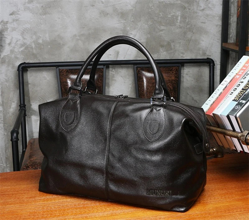 M&T Wear - New Fashion Genuine Leather Travel Duffle Bag & Weekend Tote