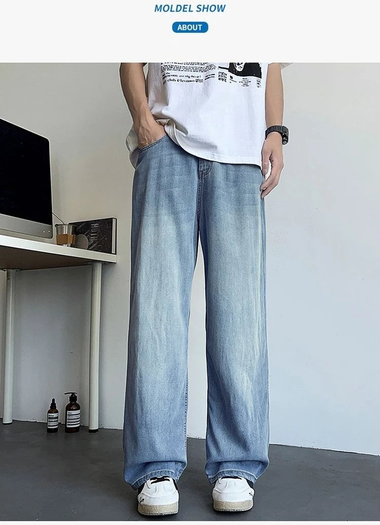 M&T Wear - Men's Jeans Large Denim Baggy Pants Men's Fashion Man Male Trendy Streetwear