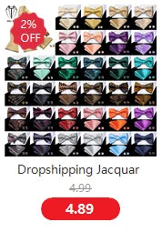 Hi-Tie 60 Color Classic Bow Ties for Men Silk Butterfly Pre-Tied Male Bowtie Pocket Square Cufflinks Set Jacquard Paisley Floral