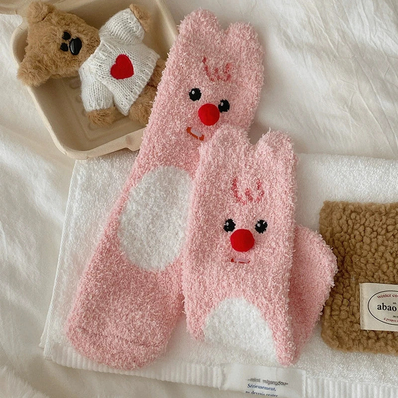 M&T Wear - Winter Women’s Thick Fuzzy Cartoon Socks