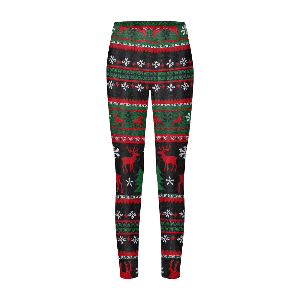 M&T Wear - Winter Snowflake & Checkered Warm Leggings