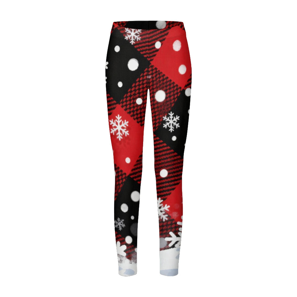 M&T Wear - Winter Snowflake & Checkered Warm Leggings