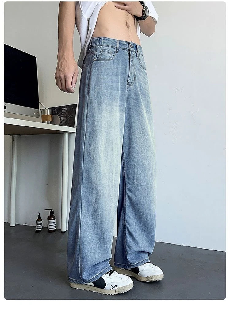 M&T Wear - Men's Jeans Large Denim Baggy Pants Men's Fashion Man Male Trendy Streetwear